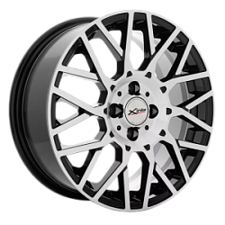 XTR/6,5x16 4x108 ET45 X-125(BK/FP_черный глянцевый_с полированной лицевой частью) 63,35