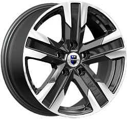 КиК/7,0x16 5x114,3 ET35 Висмут(Алмаз черный_черный глянцевый_с полированной лицевой частью) 67,1